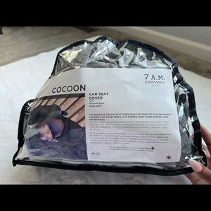 7AM infant car cover in gray